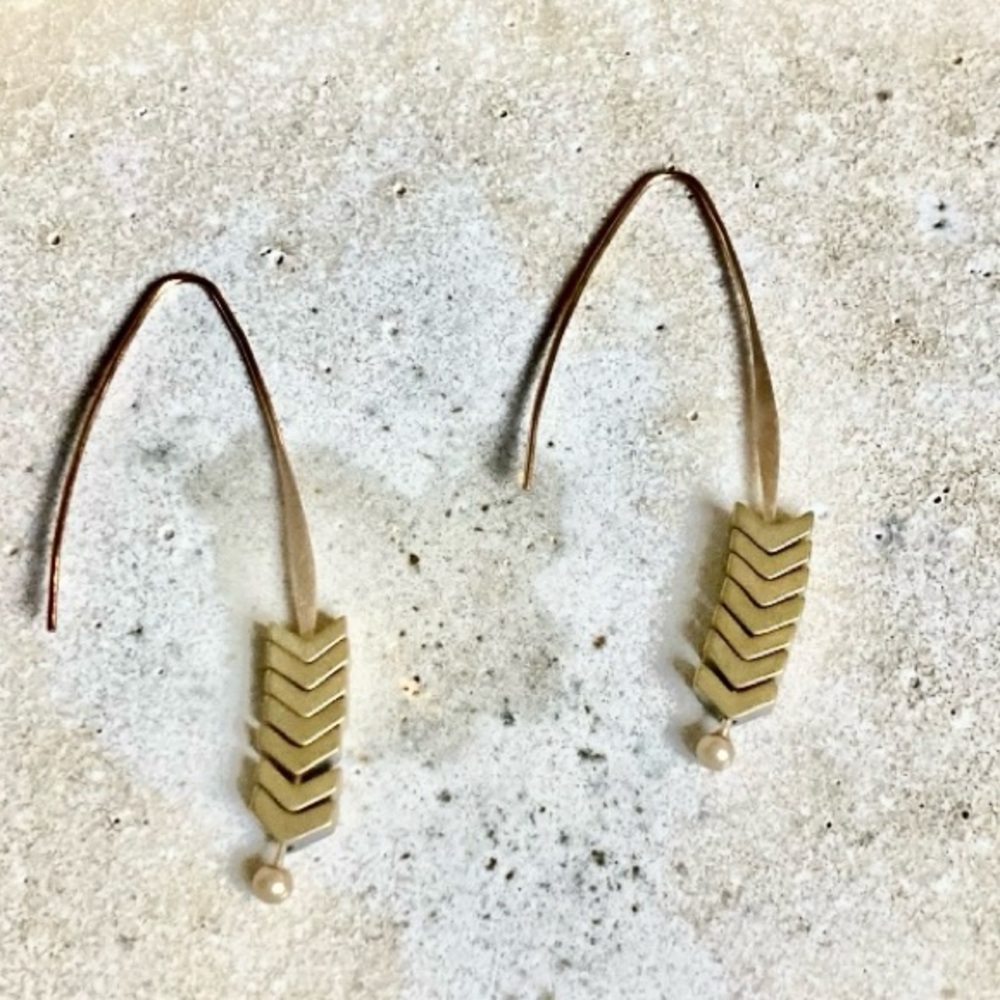 Geometric chevron earrings NEW